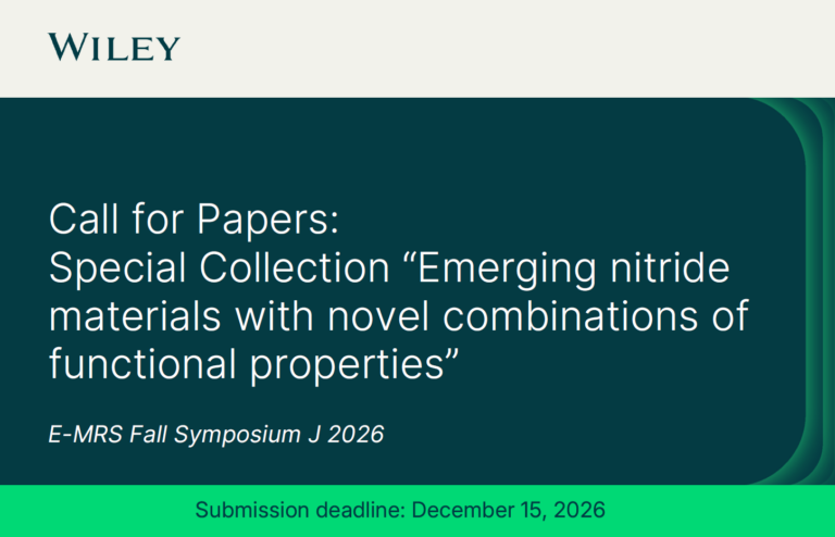 Special Collection in physica status solidi (RRL)